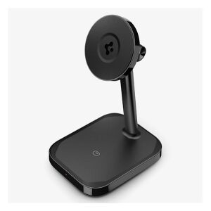 Spigen ArcField 2in1 Qi2 Vezeték Nélküli Töltőállvány - 15W, AirPods töltő, Fekete 137965623 - Spigen