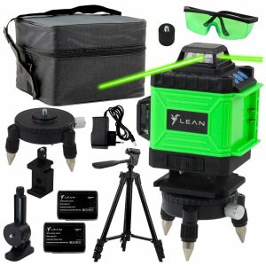 LEAN 4D Lézeres Szintező - 16 vonal, Zöld lézer, 2 akku