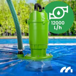 Ponorné čerpadlo MalTec na znečistenú vodu, IPX8, 12000 l/h, 10 m kábel, hĺbka ponoru 8 m, s indukčným motorom 137967346 - Zavlažovanie