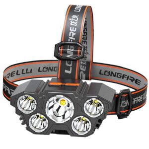 LEAN LED Fejlámpa - 5 Dióda, 4 Mód, Vízálló