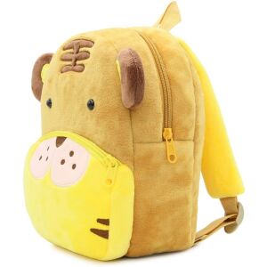 Kindergartenrucksack für Vorschulkinder WePro Store, Tigermodell, Plüsch, 26x24x10