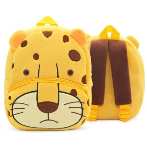 Kindergartenrucksack für Vorschulkinder WePro Store, Leopardenmodell, Plüsch, 26x24x10 137979326 - WePro Store