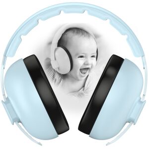 Ohrenschützer für Babys und Kinder von 3–48 Monaten, WePro Store, Superior Classic, verstellbares Modell, Gehörschutz in lauten Umgebungen, Geräuschunterdrückung bei 25 dB, weiß