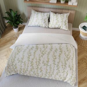 RIMA Luxus Pamut Szatén Ágyneműgarnitúra - 220x200 cm, Levél mintás