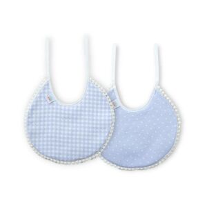 Interbaby Kék Pamut Előke Szett - 2 db, Kockás és Pöttyös 137980268 - Interbaby