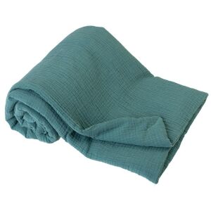 Muszlin babatakaró - 75x100 cm, Türkiz, Prémium minőség