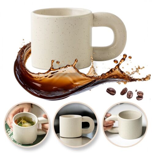 Kerámia Bögre - 300ml, Pettyes Mintával, Fogantyúval 145180281