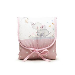 Utazó Pelenkázó Matrac 45x75 cm - Elefánt Rózsaszín