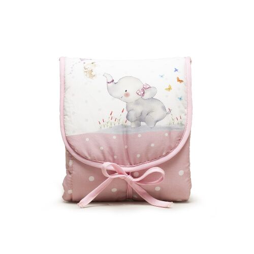 Utazó Pelenkázó Matrac 45x75 cm - Elefánt Rózsaszín 137983033