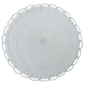 Tina Ezüst Kötött Asztali Szőnyeg - 38 cm