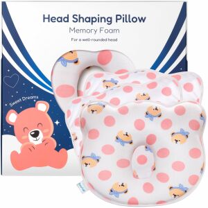 FizioTab® Plágiocephalia Elleni Babapárna - 2 huzattal, Rózsaszín pöttyös 137996047 - Baba párna