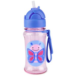 Skip Hop Zoo Пеперуда Tritan Бутилка със сламка 355ml - Хранене