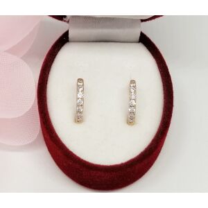 Xuping aranyozott, hipoallergén gyermek karika fülbevaló cirkónia kövekkel ékszerdobozban - Divat & Öltözködés