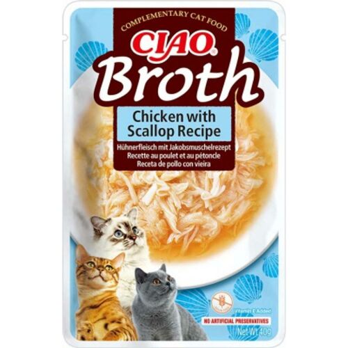 Inaba Ciao Broth - Csirke & Fésűkagyló Macska Leves - 40g 138211890