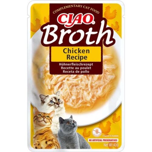 Inaba Ciao Broth Csirke recept macskaeledel, 40g tasak - Macskaeledel