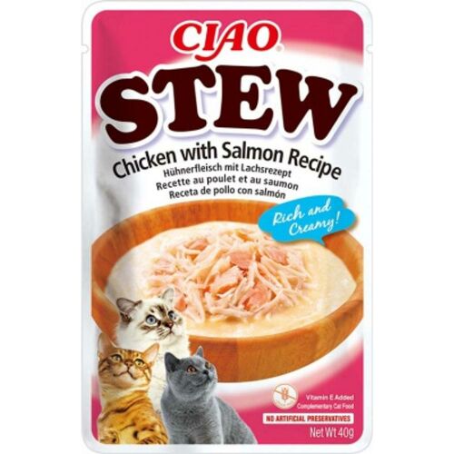 Inaba Ciao Stew Macskaeledel - Csirke és Lazac 40g 138213000