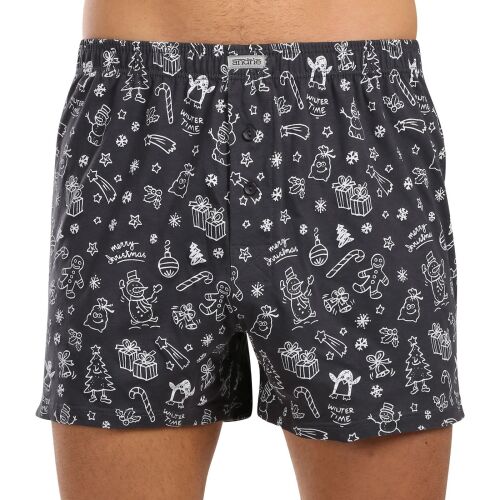 Andrie Férfi Bő Szárú Boxeralsó - Téli Mintás, XL 138231453