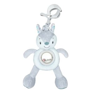 PETITE&MARS Boby Squirrel Vibrating Clip-on Toy with Rattle - Stroller & Crib Toy
