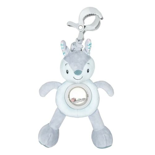 PETITE&MARS Boby Squirrel Vibrating Clip-on Toy with Rattle