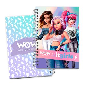 WOW Generation Girls A5 Vonalas Füzet Matricával - Keményfedeles, 80 Lapos 138249675 - WOW Generation
