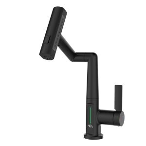 Welland Konyhai Csaptelep - Forgatható, Digitális Hőmérséklet Kijelző - Fekete