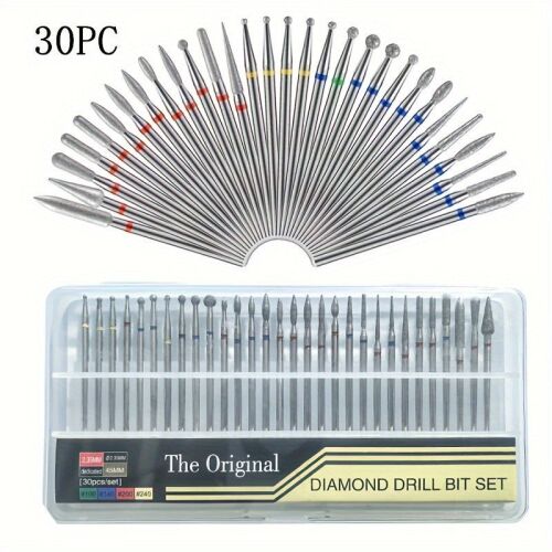 30 részes Körömfúró Bit Készlet - Manikűr és Pedikűr Eszközök 138271043