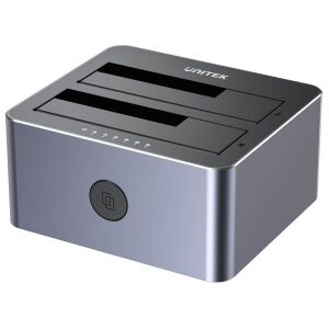 UNITEK Y-3026GY01-EU dokkoló állomás tárolóegységhez USB 3.2 Gen 1 (3.1 Gen 1) Type-B Szürke 138326109 - Unitek