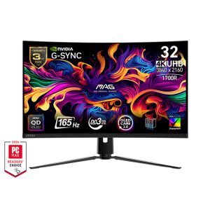 MSI MAG 321CUP QD-OLED Curved Gaming Monitor, 32 inch 4K UHD 165Hz - MSI Monitor