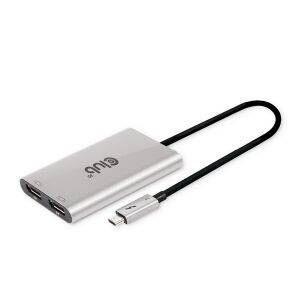Club3D CSV-1586 Thunderbolt 3 - Dual DisplayPort Adapter - Ezüst - Club3D