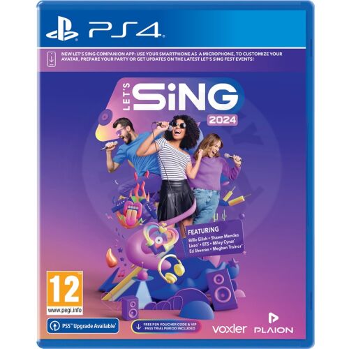 Let's Sing 2024 PS4 Játék Borító - Énekelj együtt a barátokkal