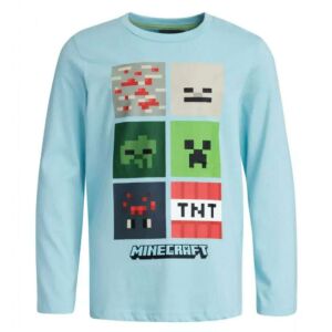 Minecraft Tricou Minecraft albastru 10 an (140 cm) 138332564 - Minecraft Tricouri cu mânecă lungă pentru copii