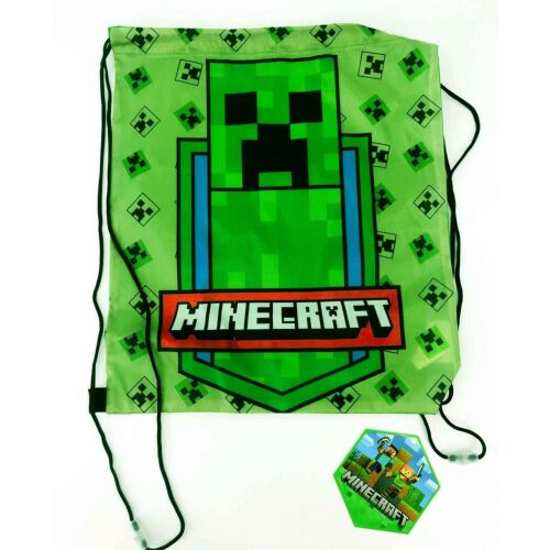 Minecraft Creeper Turnbeutel, grüner Rucksack mit Kordelzug