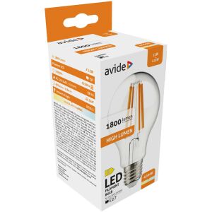 Avide LED vláknová guľa 12W E27 A70 180° NW 4000K vysoký lumen