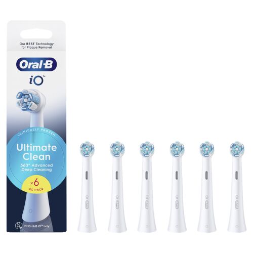 Oral-B iO Ultimate Clean White XL pack Fogkefe pótfej - 6db 
