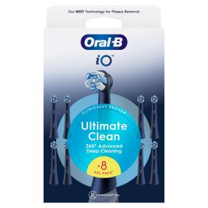 Oral-B iO fogkefefej Ultimate Clean Black XXL pack 8db