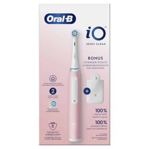 Oral-B iO3 Sensi Clean electric toothbrush with charger pouch