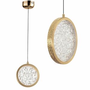 LAMPA WISZĄCA KRYSZTAŁOWA LED LHJ100-1CP Złota