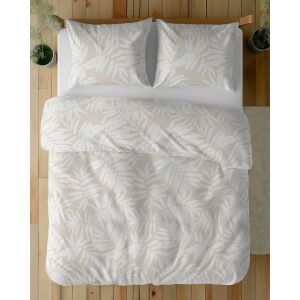 Pamut Lepedő 160x200 - Bézs Trópusi Levél Minta 138387384 - Ágynemű - ifjúsági és felnőtt