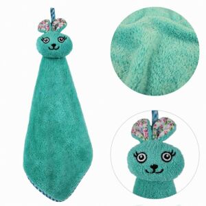 Domarex Teddy Nyuszi Mikroszálas Gyerek Törölköző - 30x30 cm, Türkiz 138388113 - Domarex