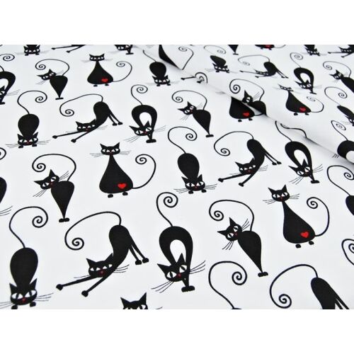 Pamut Lepedő 160x200/210 - Macskás Minta - 100% Pamut 138388937