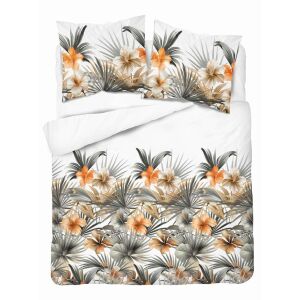 Home Satin - Trópusi Virágos Szatén Ágyneműhuzat Garnitúra - 160x200 cm