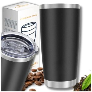 TRESSARI Termo Bögre - 600ml, Fekete, Rozsdamentes Acél, Szivárgásmentes 138389958 - Tressari