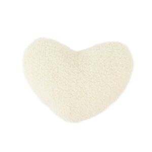 Merinó Gyapjú Szív Párna - 30x30 cm, Krém