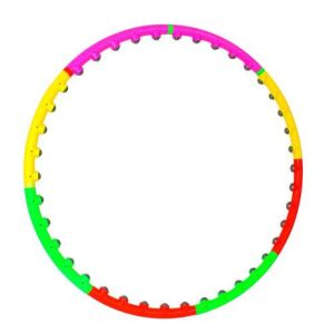 Masszírozó hulahopp karika 90cm, színes, szegmentált kialakítás - Hulahopp karika