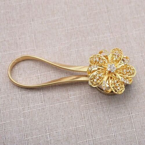 Virágos Mágneses Függönycsat - Elegáns Dísz, 1 pár 138577077