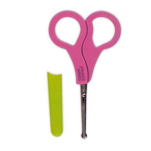 Canpol babies - Kerek hegyű baba körömolló - Pink, védőkupakkal 138579543