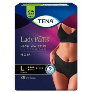 Tena Lady Pants Plus Noir L, čierne inkontinenčné nohavičky s vysokým pásom, 8 kusov - Domáca starostlivosť