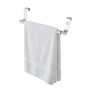 Berlinger Haus BH-8820 Edelstahl Handtuchhalter für Schranktüren mit weißem Handtuch - Handtuchhalter