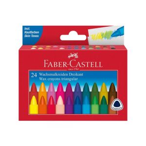 Faber-Castell Triangular Jumbo Wachsmalstift - 24 Stk, Ergonomisch 138585966 - Zeichengeräte