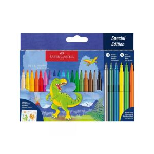 Faber-Castell Dinoszauruszos Filctoll Készlet - 24 db (Metál & Neon), Special Edition 138586230 - Rajzeszköz